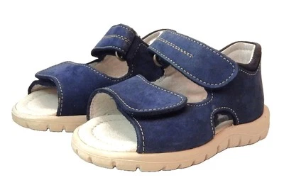 DE OSU-FARO - España - Sandalias de cuero azul marino para bebés niños - Europeas 20 talla 4,5 Foto 1 de 4