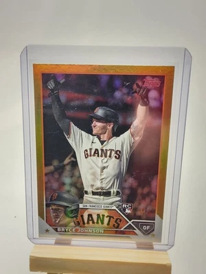 2023 Topps Gold Rainbow Foil #571 Bryce Johnson RC - Image 1 of 2