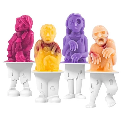 Moldes de picolé zumbi Tovolo (conjunto de 4) - Ice Pops de silicone sem bagunça com re... - Imagem 1 de 4
