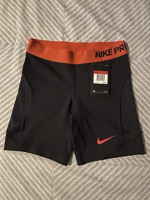 Nike Girl's Dri-Fit Softball Slider Compression Shorts Size Large Black/Orange - Image 1 of 4