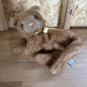 Peluche Heartline Hallmark Ginger con arco amarillo 1990 de colección gatito gato - Imagen 1 de 9