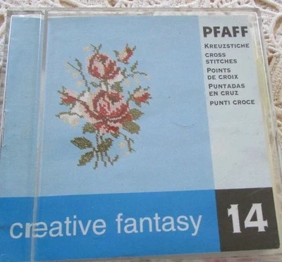 Tarjeta máquina Pfaff Emb fantasía creativa #14 punto de cruz, 7570,7560, 2140,217 Foto 1 de 4