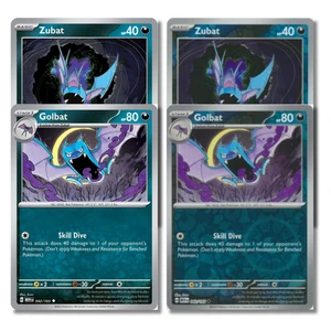 Pokémon 151 Zubat Golbat Evolution Set NM Non Holo + Reverse | Free Shipping - Picture 1 of 1