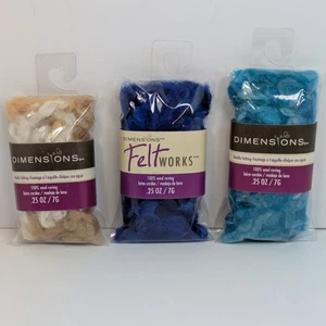 Dimensions Feltworks Wool Curly Roving Needle Felting (CHOOSE COLOR) 0.25oz/7g - Picture 1 of 7