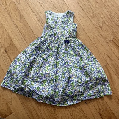 Vestido Floral Jayne Copeland Vintage Algodón Talla 4 Foto 1 de 4