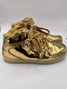 Dena Gold LED Light Up Sneakers Women’s Europe Size 40 Multiple Colors Lighted - Picture 1 of 11