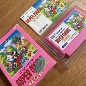 Famicom Nintendo Family Computer Super Mario Usa Box Manual Limited Edition coll - Picture 1 of 20