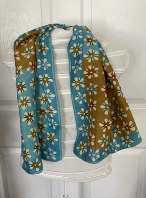 Bufanda Vera Neumann Ladybug Vintage Flor Boho Hippie Azul Hecha en Japón Foto 1 de 4