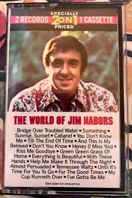 THE WORLD OF JIM NABORS "2 ON 1" Cassette 1973 Columbia PLAY-TESTED VG+ - Image 1 of 4