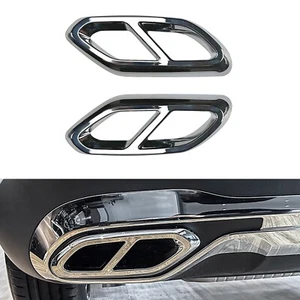 Heckstoßstangen-Auspuffrohrverkleidung Für Benz GLC X254 23-24 GLC260 AMG Silber - Picture 1 of 7