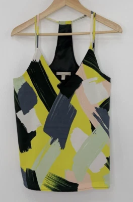 Camiseta sin mangas Banana Republic para mujer multicolor abstracta con doble correa talla pequeña Foto 1 de 4