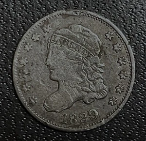 1829 Capped Bust Half Dime - Silver Coin VF - Picture 1 of 2