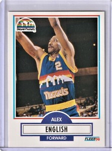 1990 Fleer - ALEX ENGLISH - #48 - Denver Nuggets
