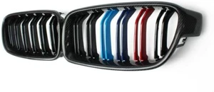 Carbon Fiber Front Grill Grille Kidney Dual Line For BMW 3 Serie F30 35 M-Colour - Picture 1 of 7