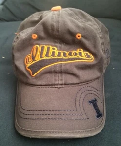 Illinois Fighting Illini Fitted Small Hat Cap Blue Orange NCAA College ML - Picture 1 of 7
