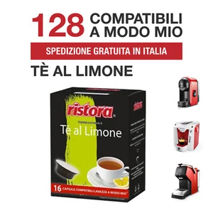128 Capsule Tè al limone Ristora compatibili Lavazza A Modo Mio - Foto 1 di 1