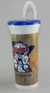 Twins Baseball MN - Refillable Reusable Stadium Cup Glass with Straw - Picture 1 of 4