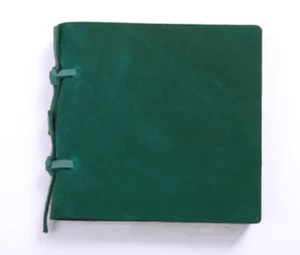 loses Blatt Schreiben Notizbuch Skizzenbuch Tagebuch Notizblock Leder grün Q349 - Bild 1 von 6