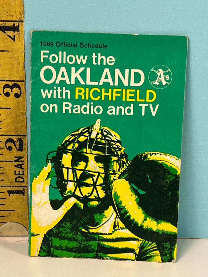 1969 Oakland A's Athletics Baseball Schedule Atlantic Richfield Gas - Image 1 of 3