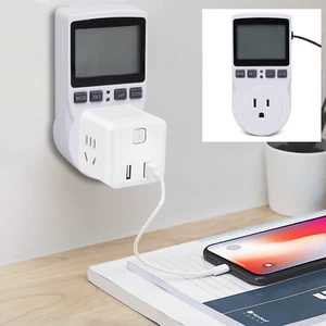 LCD Digital Enchufe Termostato Temporizador Interruptor Enchufe Controlador de Temperatura Interruptor - Imagen 1 de 20