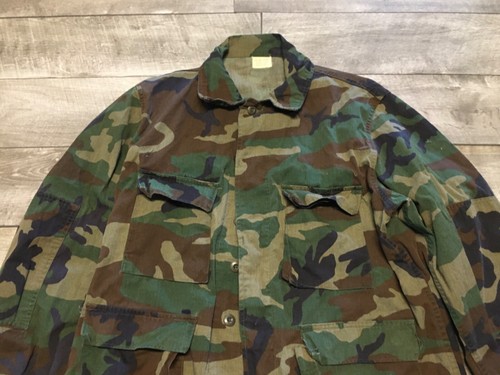 VETEMENTS Tennessee Apparel Corp Combat Coat Woodland camicia mimetica taglia media US Army