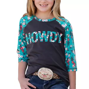 Cruel Girl® Youth Girl's Black Graphic Raglan T-Shirt CTK3530030 - Picture 1 of 7