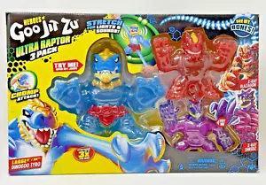 Heroes of Goo Jit Zu Ultra Raptor Super-tamaño 8" con Chomp Action Paquete de 3 Nuevo - Imagen 1 de 13