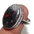 925 Silver Plated-african Bloodstone Ethnic Gemstone Ring Jewelry Us Size-9 D927