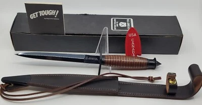 CUCHILLO DE AGUJA DAGA Y VAINA VINTAGE ESTILO V42 HECHO EN SHEFFIELD H.G. LARGO Foto 1 de 4