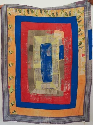 Very High Quality Multicolor Wonderful Vintage Kantha Quilts Bedding Blankets - Image 1 of 3