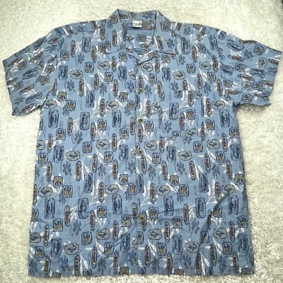 Ocean Pacific Shirt Mens XL Hawaiian All Over Print Vintage Button Down OP 90s - Image 1 of 4