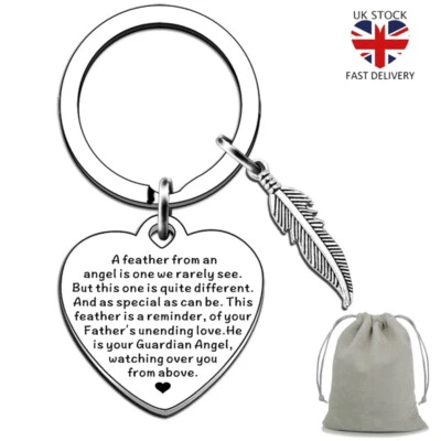 Memorial Keyring Sympathy Gifts Loss of Loved One in Memory of Loved One Wing UK