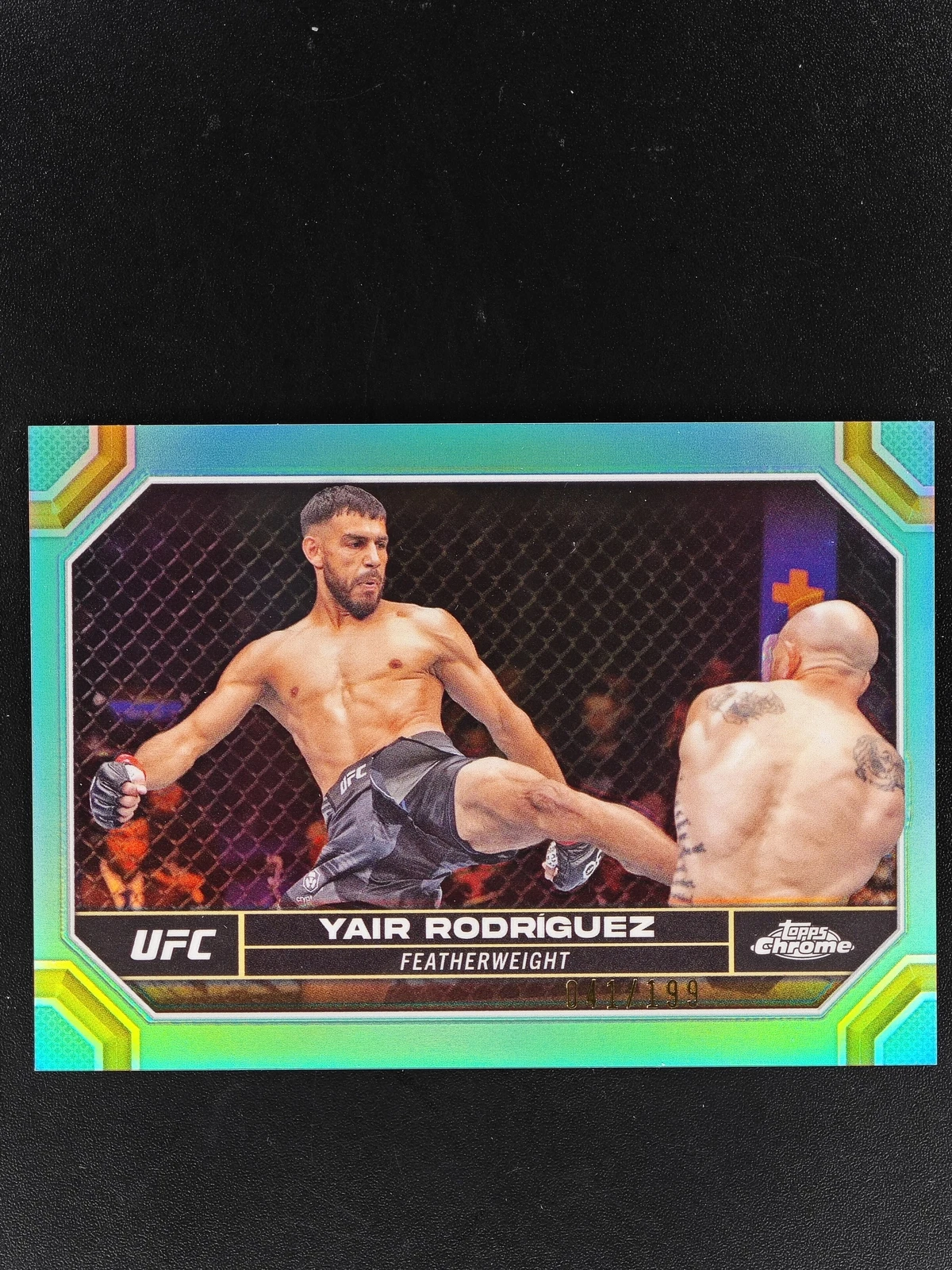 2024 Topps Chrome UFC Yair Rodriguez Aqua /199 MDJ1Y