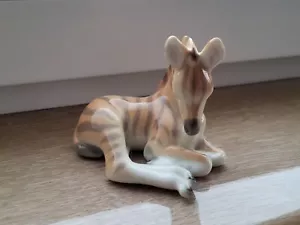 Porcelain figurine zebra LFZ, vintage figurine zebra, Lomonosov , Made in USSR - Picture 1 of 8