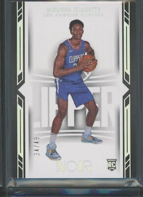 2022-23 Moussa Diabate 34/49 Panini Noir Rookie RC - Image 1 of 2
