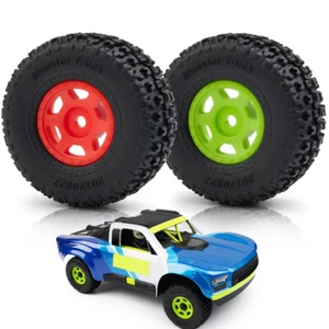FLYXM Ruota Plastica e Gomma per Auto Arrma Mojave Grom Mega 380 RC 1/14 - Foto 1 di 14