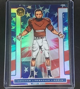 2021 SUPER GLOW #43 ABRAHAM LINEBACKER LINCOLN Red White Blue GLOW SSP Parallel - Picture 1 of 2