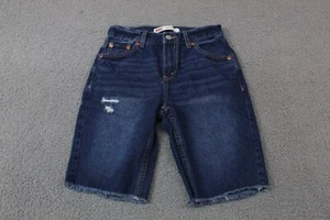 $12 Levis Boys Jean Shorts Size 14 Reg W 27 511 Slim Dark Blue Denim Short - Picture 1 of 18