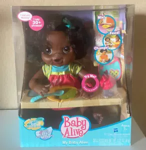 My Baby Alive AFRICAN AMERICAN Doll Retired 2010 Interactive Talk Eat Poop RARE - Picture 1 of 1