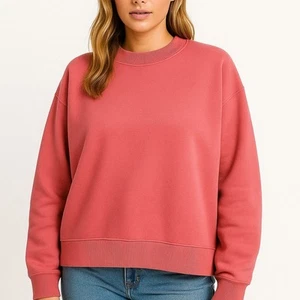 New Target Coral Orange Pink Sweatshirt Cozy Boxy Pullover XL - Picture 1 of 7