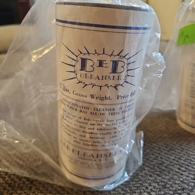Vintage B E B Cleaner new In Package Crystal Form Cleans Anything 7.25x3.5" 2lb - Image 1 of 4