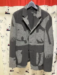 Engineered Garments Bedford Jacket Wool Animal Print Gray M - Picture 1 of 4