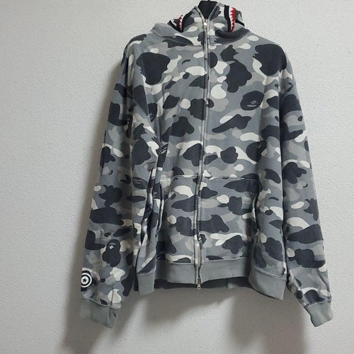 A BATHING APE (BAPE) Bape Shark Parka Grigio UOMO JP Taglia L Usato Buo NFSited
