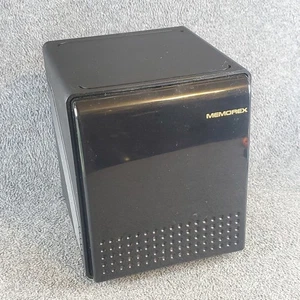 De Colección MEMOREX Negro 9 CD Cubo de Almacenamiento Cubierta Abatible 7" Retro Cool Flashback - Imagen 1 de 18