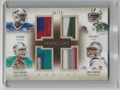 2014 Immaculate Quads Patch Geno Smith Jimmy Garoppolo Ryan Tannehill /10 RC - Image 1 of 2
