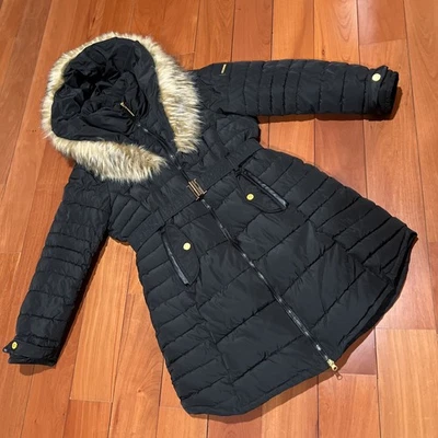 ROCAWEAR Women's Hooded Black Parka Puffer Coat with Faux Fur Trim Sz.XL - Image 1 of 4