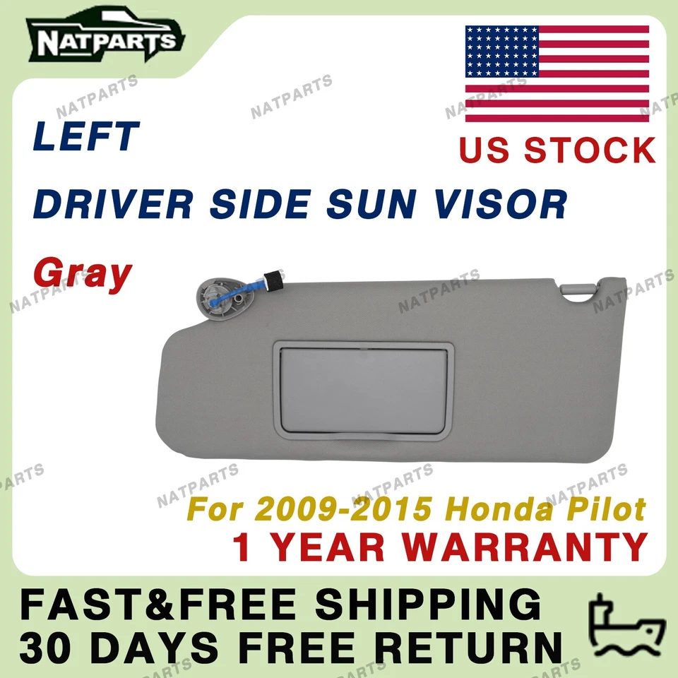 Parasol lado conductor izquierdo con luz para Honda Pilot 2009-2015 83280SZAA01ZA Foto 1 de 4