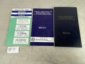 RARE Compagnie Internationale Des Wagons-Lits Menu Vintage 18F31 - Imagen 1 de 7