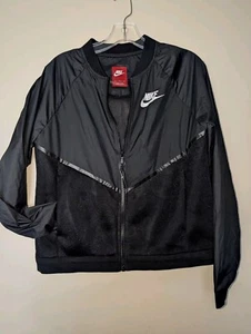 NIKE Giacca Bomber Leggera NIKE Donna Nera TECH HYPER MESH 725850-010 Taglia Med - Foto 1 di 7