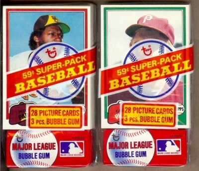 1981 TOPPS BASEBALL SUPER CELLO PACKS x 2!! GET BOTH PACKS PICTURED - Image 1 of 2